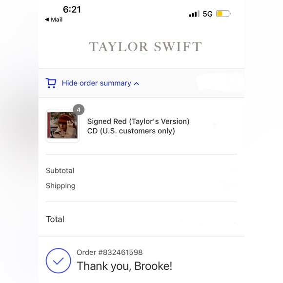 SIGNED Taylor Swift Red CD - Picture 5 of 6